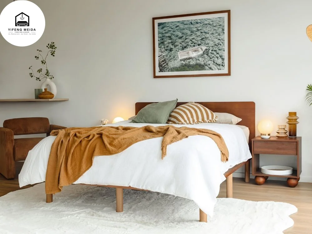 Scandinavian style queen bed frame antique   minimalism home furniture  MDF  durable bed frame king  bed frame queen