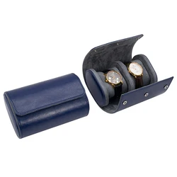 ready to ship Low Moq 2 slot travel watch roll case for men