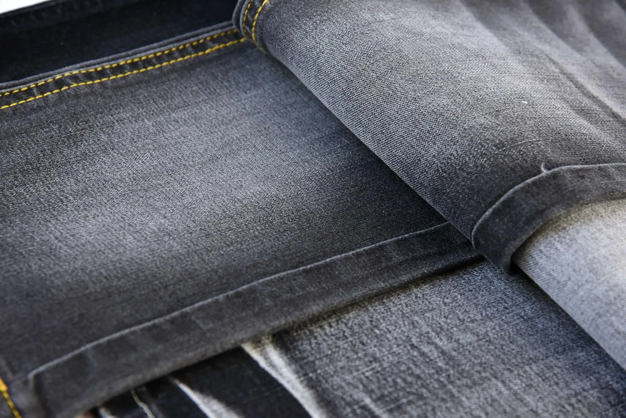 Comfortable stretch cotton polyester spandex viscose elastic denim fabric