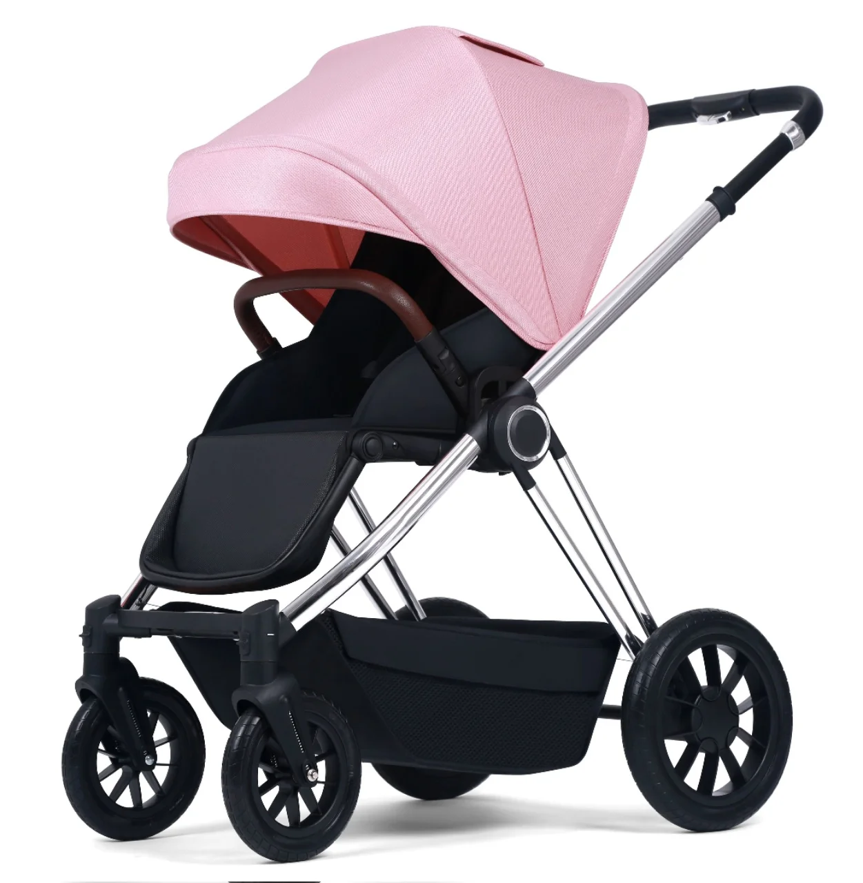 Anodized  Aluminum Alloy Baby Stroller Polished Golden Silver Frame Ran Cover 517 Baby Travel Car Customized Stroller Wagon