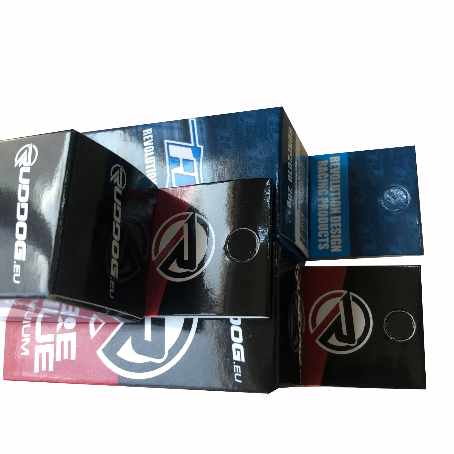 Factory custom 350 500 gram white cardboard reverse tuck folding box paper packaging boxes tire glue packaging