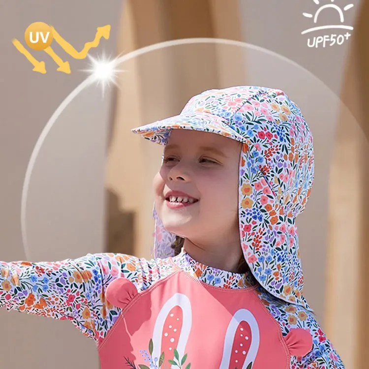 Custom 2025 children swimwear manufacturer sunscreen little kids beach surf wear long sleeve UPF 50+ girls one-piece swimsuit