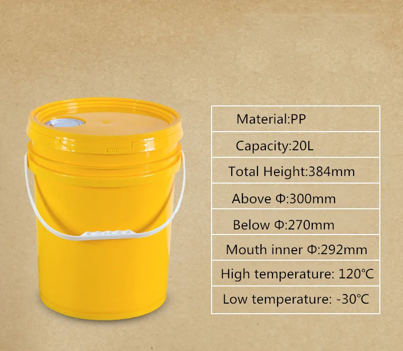 
Wholesale 5 Gallon White Plastic Buckets With Lid Plastic-Paint-Bucket 