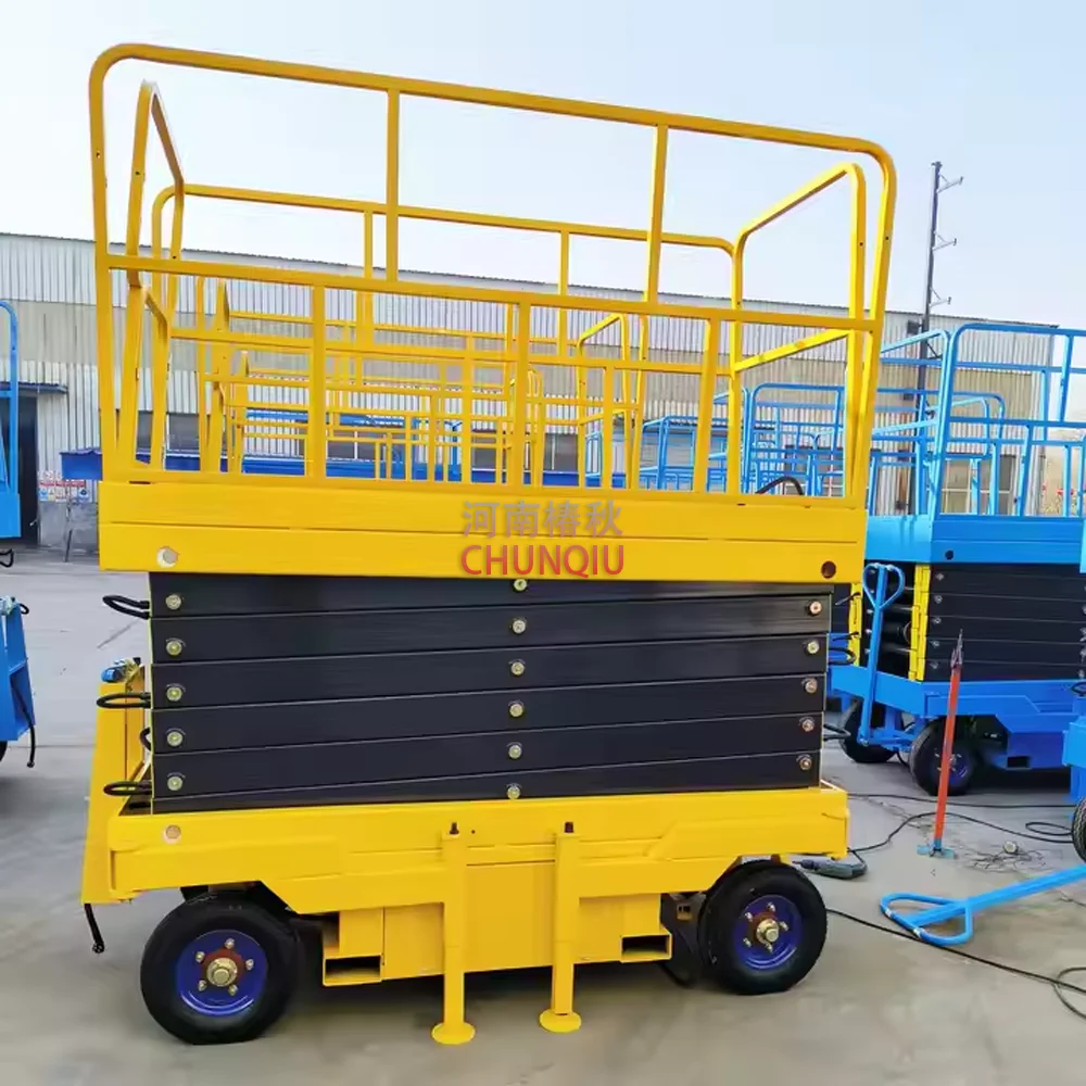 500kg 1000kg Load 12M 20ft 40ft outdoor scissor lift table movable scissor lift platform mobile warehouse scissor lift