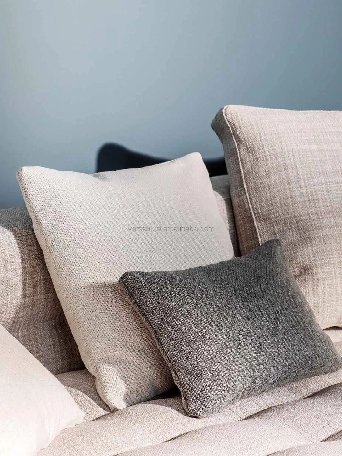 Popular simple high-end Italian cloth art solid wood shaped sofa modern simple villa designer cloth art furniture