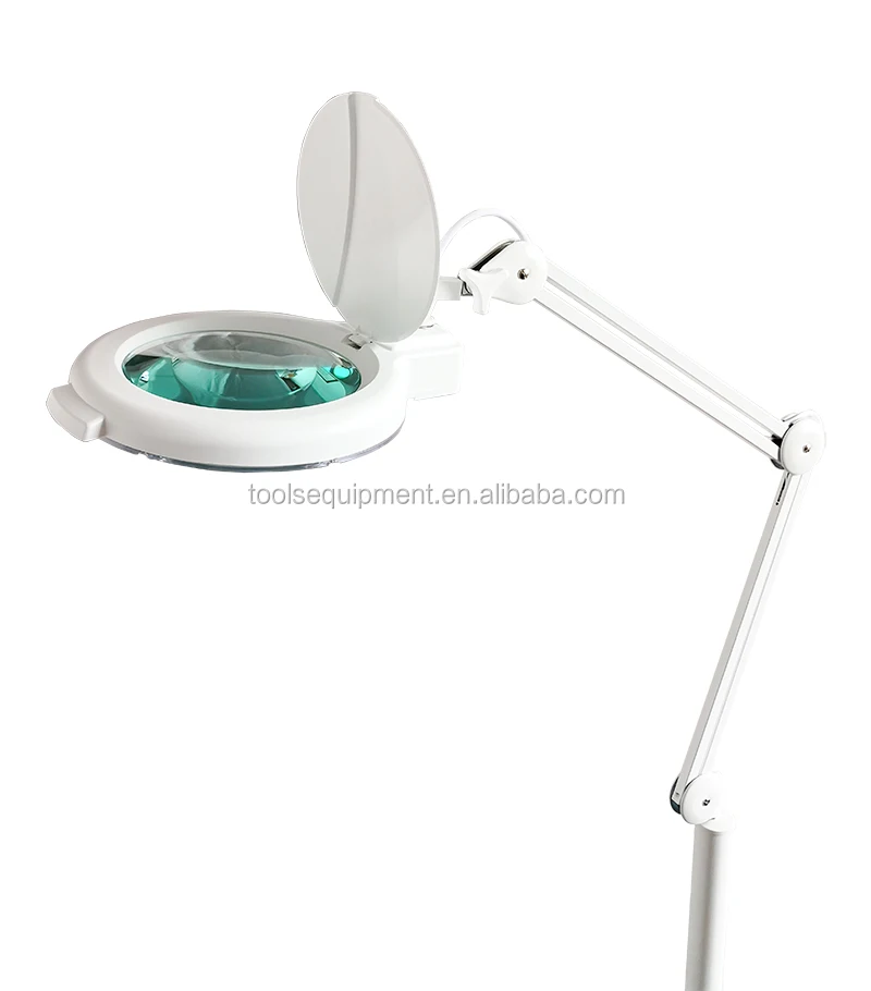 Table Desk Glass LED Magnifying Lamp with Clamp Mount