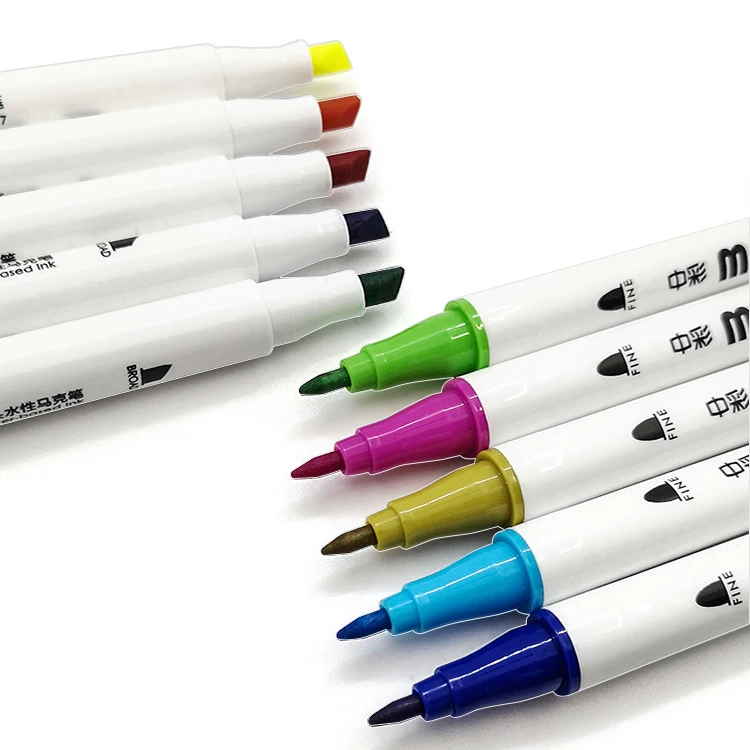 Dual Tip Multi Color Fabric Markers Permanent Textile Marker Pen