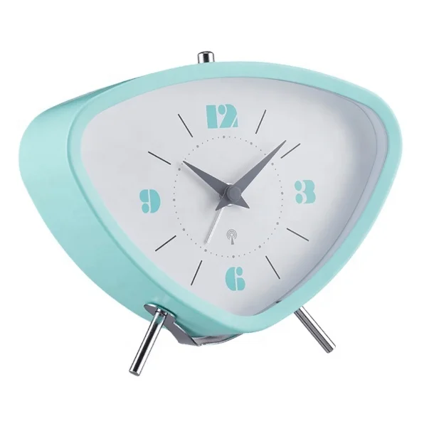 Promotional Pretty Triangle Radio Controlled Metal Alarm Clock For Kid