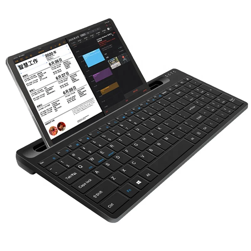 2022 Popular Black wireless Keyboard Multimedia Keyboard with Number Keys for mobile tablet ipad Samsung pads