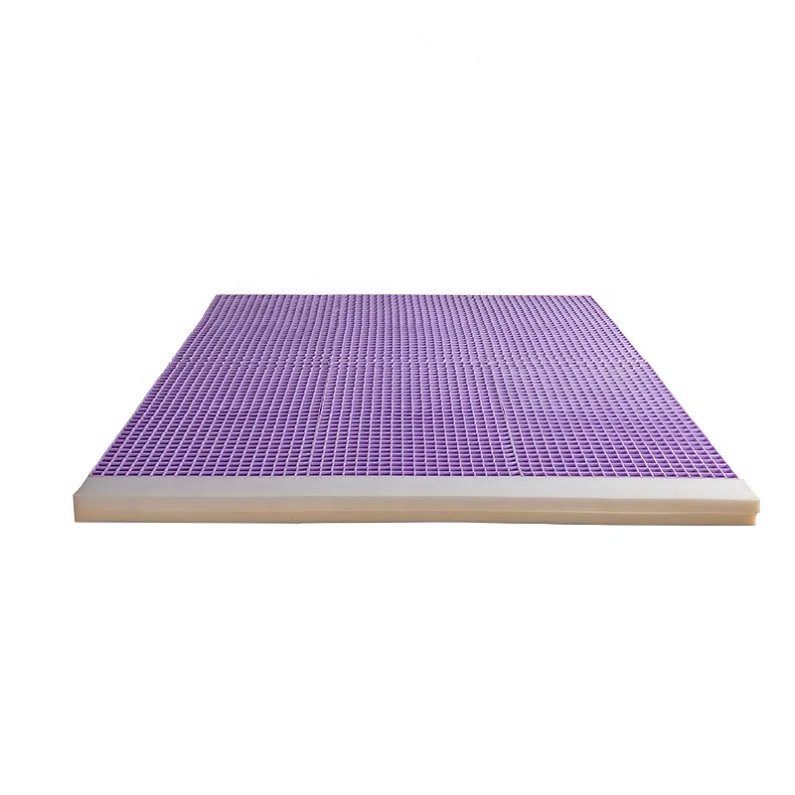 Free Sample Foldable TPE Rubber Prple Memory Foam Bed Mattress Topper Colchon OEKO-TEX/CertiPUR-US