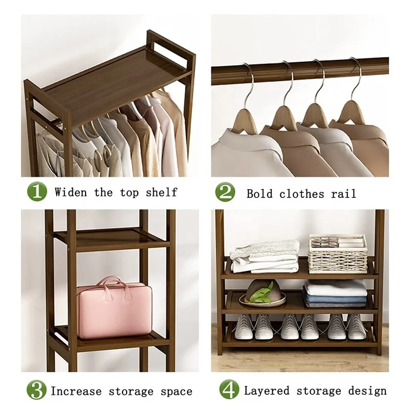 90cm--High quality modern living room bedroom small open bamboo coat racks