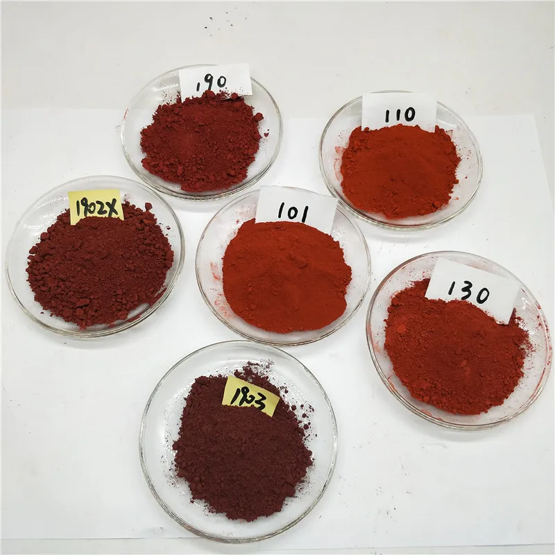 High Quality Fe2o3 Industry Pigment Powder Concrete Brick Car tire Sole Iron Oxide Red Pigment 130