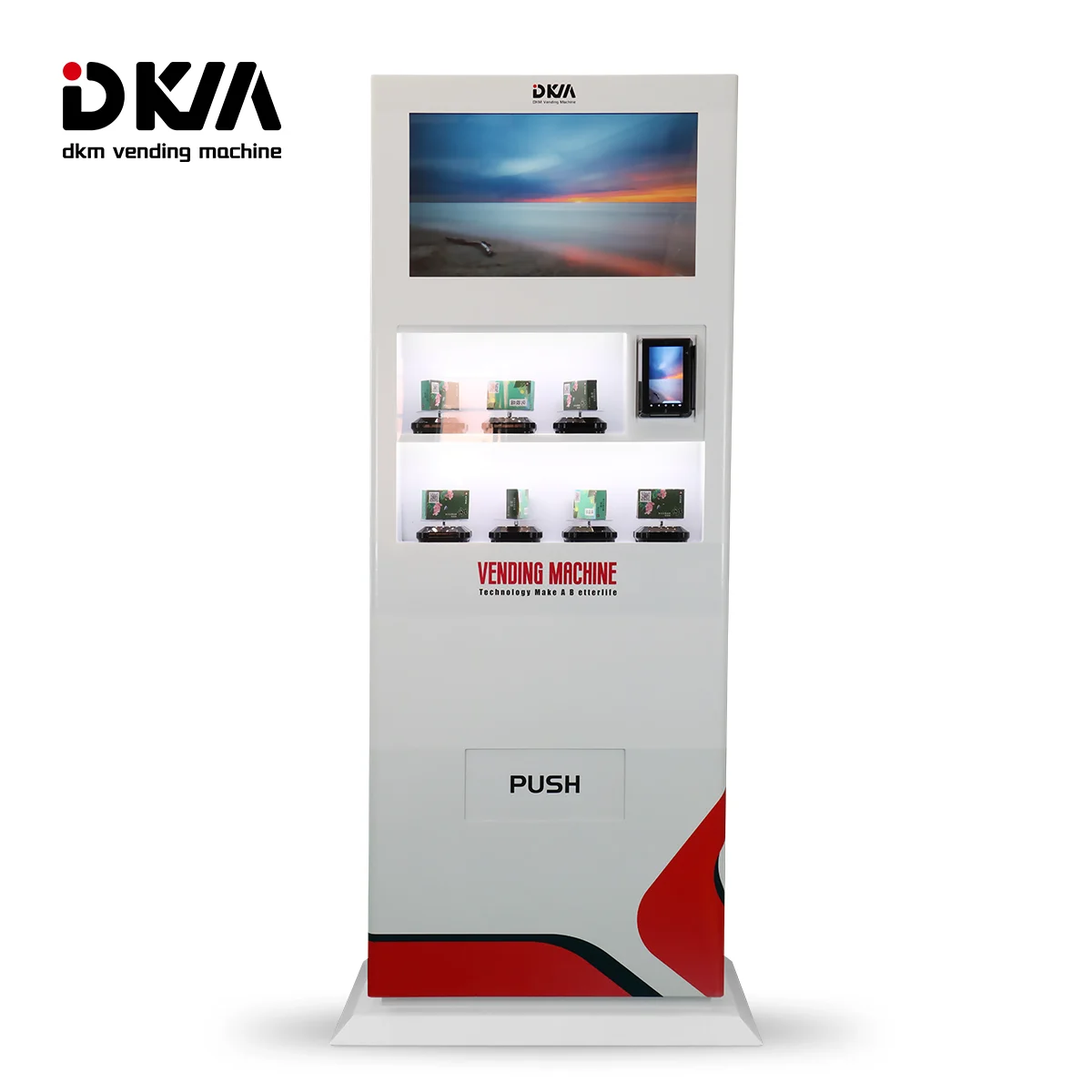 DKMVending Hot Selling Hd Lace Front Human Hair Wigs Pre Plucked Blond Kiosk Vend Nail Art Vending Machine