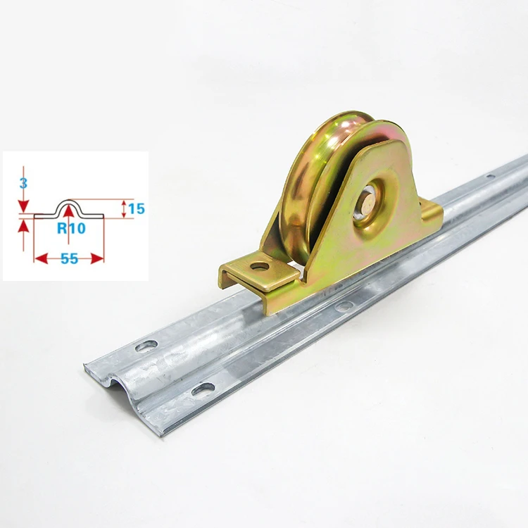 Sliding Gate Track And Rollers With Bracket Sliding Gate Floor Track