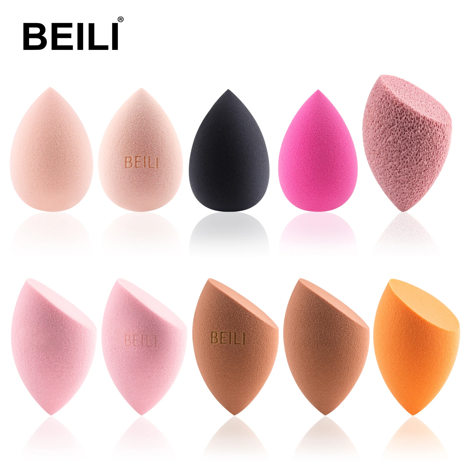 BEILI Promotional Wholesale Beauty Foundation Blender Sponge Makeup Blender Sponge Makeup Blender Puff