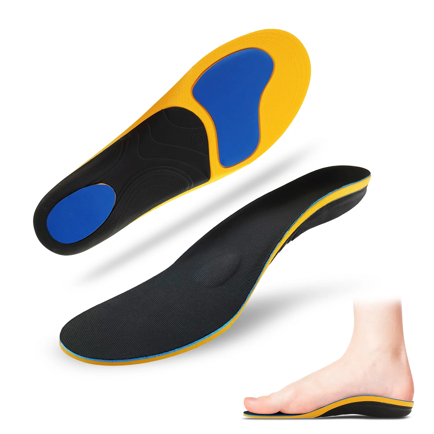 
Orthopedic Insoles Relief Foot Pain Orthotics Flat Foot Health Sole Pad Insert Arch Support Pad for Plantar Fasciitis Men Woman 