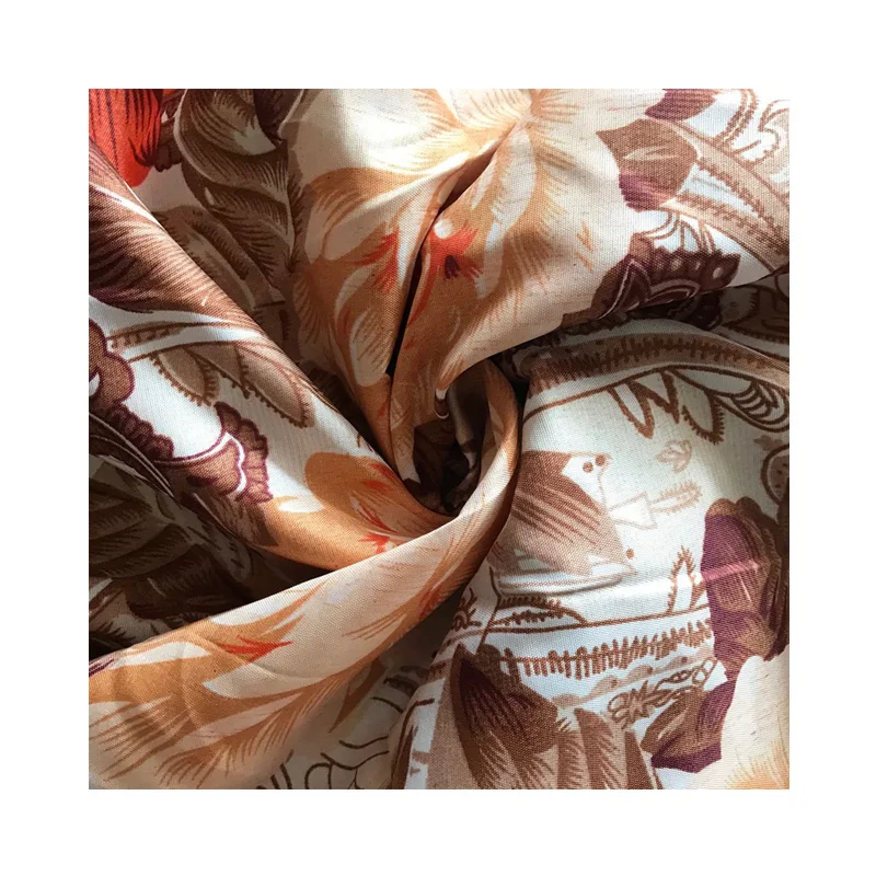 100% polyester custom-designed anti-wrinkle and light-fast floral pattern printed fabric