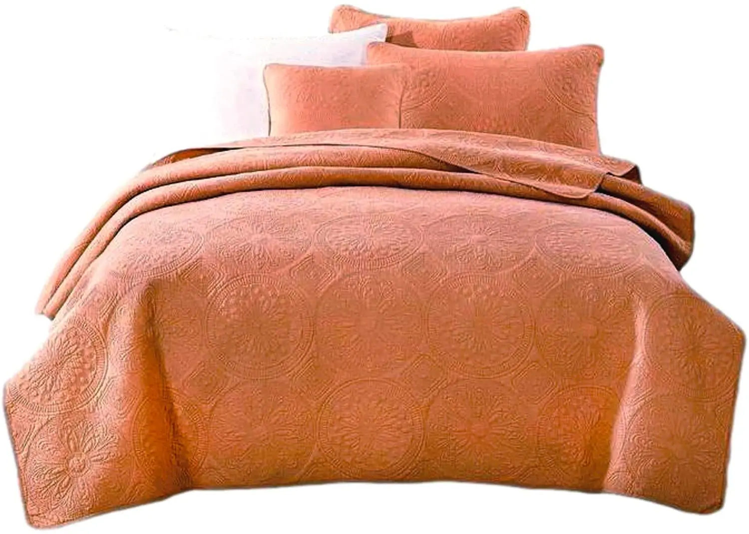 Aoyatex High Quality Solid Embossed Quilt set Fancy bedspread Quilt set for adult