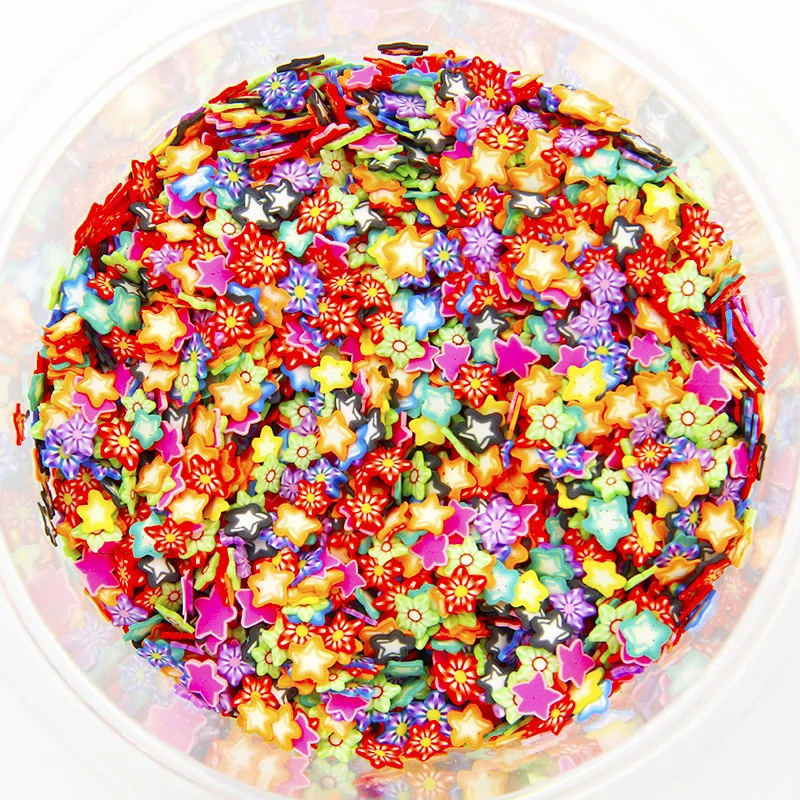 1 Kilogram Per Bag Popular Miniature Polymer Clay Multiple Fruits Slices Sprinkles for Slime Filling and Kids Craft