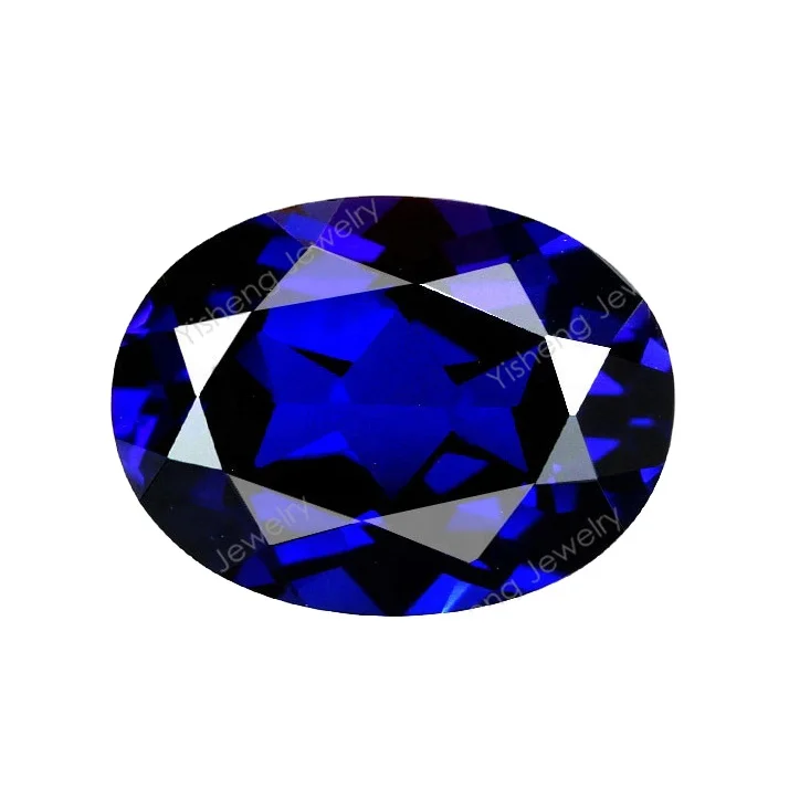 Oval/ Round/ Pear Cut Synthetic Blue Sapphire Ruby Stone