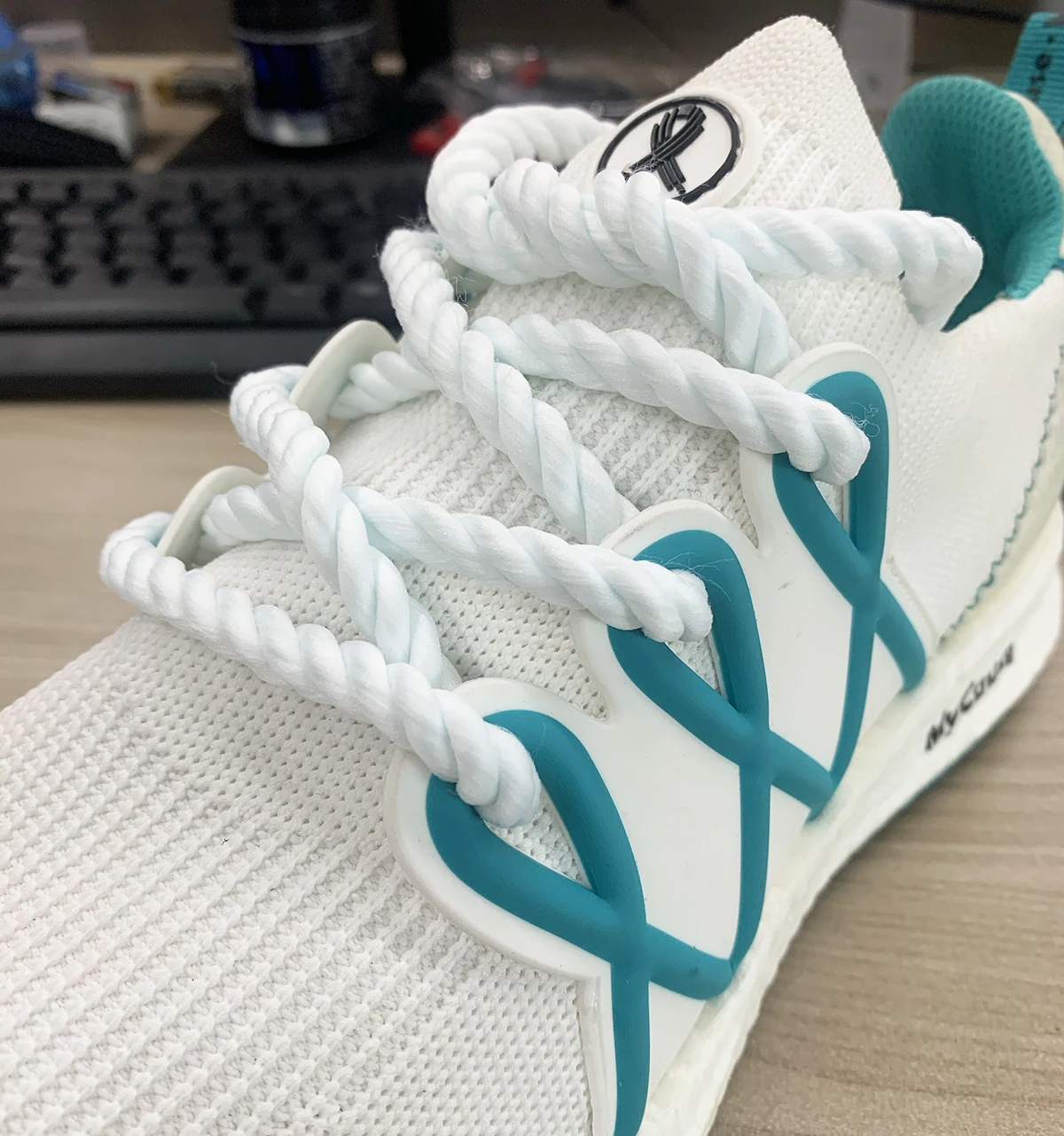 7mm Colored Chunky Rope 100% Nature 1.4m Thick Cotton Braid Three Strands Shoelace Macrame Decorative Sneaker for Shoes