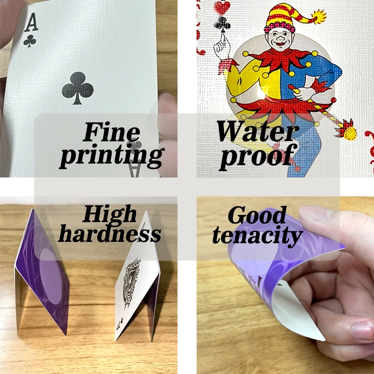 Yimi printing waterproof cards games linen deck plastic Poker Paper blank marked sublimation Playing Cards