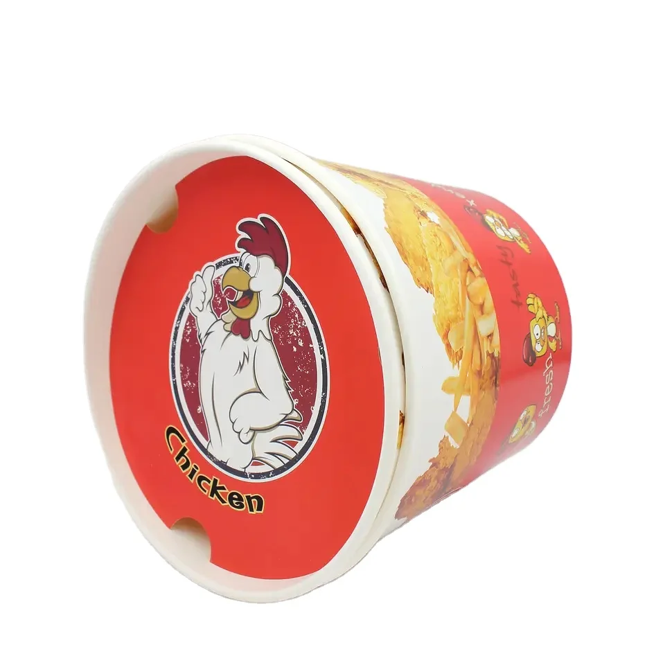 Big Size Support Customization  Disposable Fried Chicken Family Paper Bucket