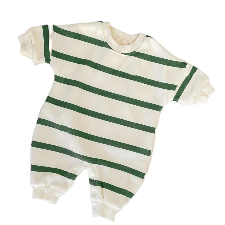 Striped Long Sleeve Baby Romper Winter Lounge Suit Branded Baby Girl Clothes Newborn Knitted Romper