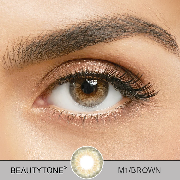 Коричневые контактные линзы newyork BeautyTone Mira, блистерная упаковка, натуральные контактные линзы