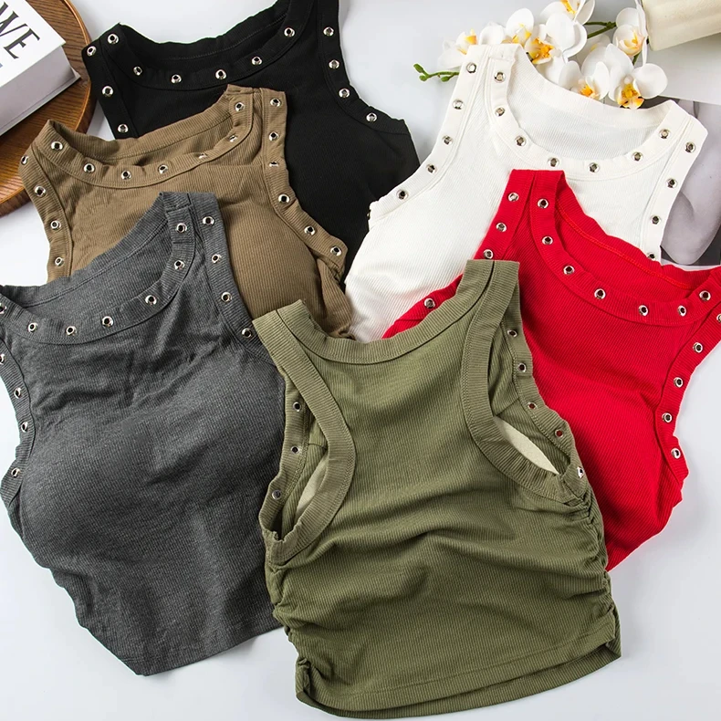 Summer New Design Round hole inlay Beautiful Back Triangle Fixed cup Folds vest wrap chest Thread sexy tube top bra for women