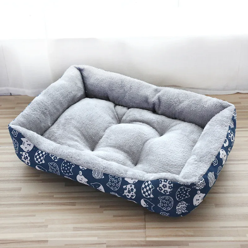 Wholesale Custom Dog Nest Large Rectangle Pet Cat Beds Dual Use Double Sided Pet Beds & Accessories Breathable Dog Sofa Bed