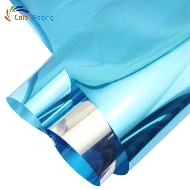 Синяя и серебристая зеркальная пленка на окна, наклейка на стекло для дома, тонированная светоотражающая пленка на солнечных батареях, пленка для строительства дома и офиса, Декор