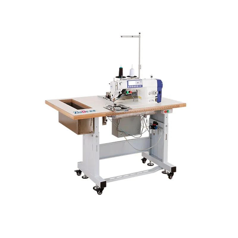 High quality industrial overlock sewing machine automatic shirt cuff collar stand hemming machine