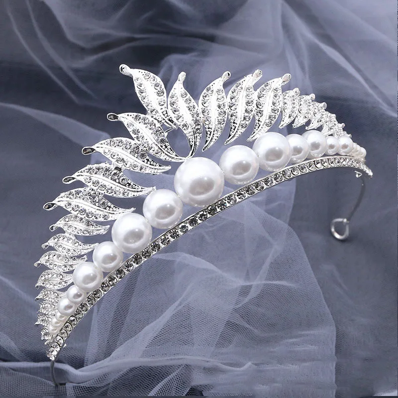 Bride Korean crown exquisite fashion hair ornaments Jin Ao half arc crown location photo headdress manufacturers wholesale