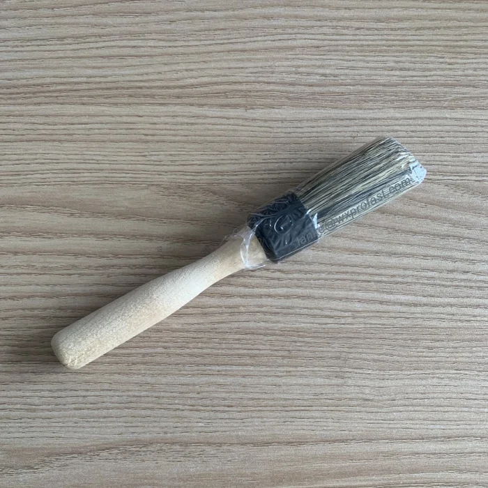 2021 Most Popular Boar Hair Car Brush Detailing Solid Wooden Handle Mixed Color Bristle Car Wash Brush