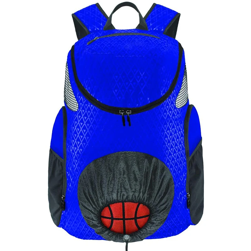 Youth Basketball Backpack Soccer Sports Equipment Bag Basketball with Drawstring Ball Storage Built in Compartments for Shoes