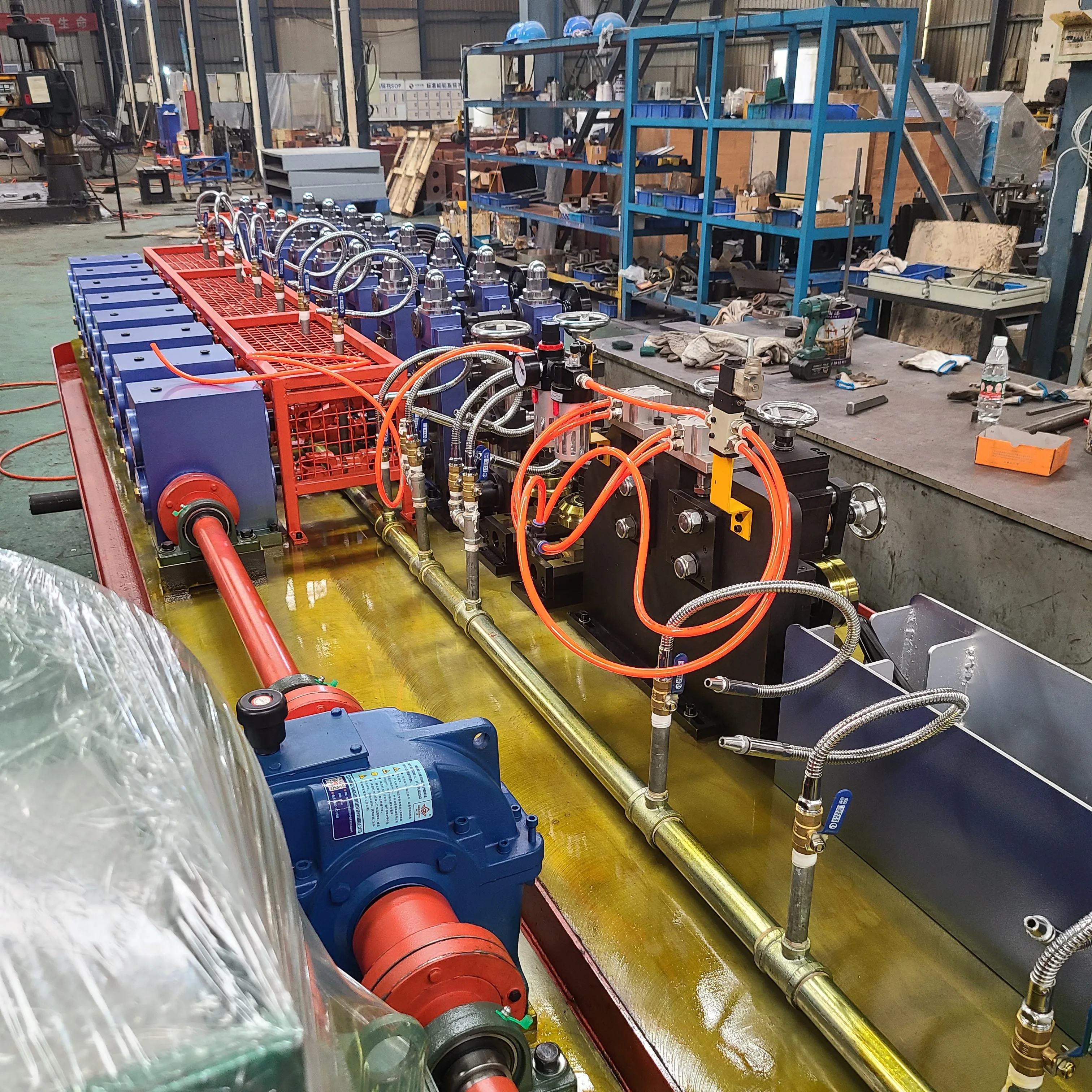 TY20 High Precision  Automatic Galvanized Steel Pipe Production Line / Welded Tube Making Machinery