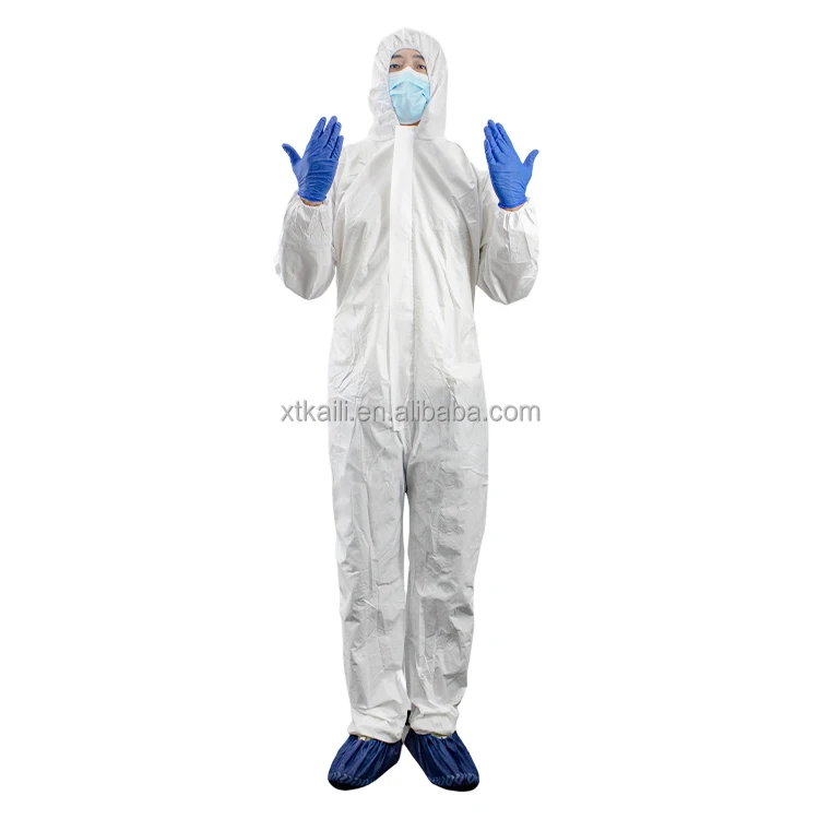 Factory Wholesale Disposable Work Clothes Food Production Women Safety Overall Waterproof Protection Suit Acid Proof Coverall