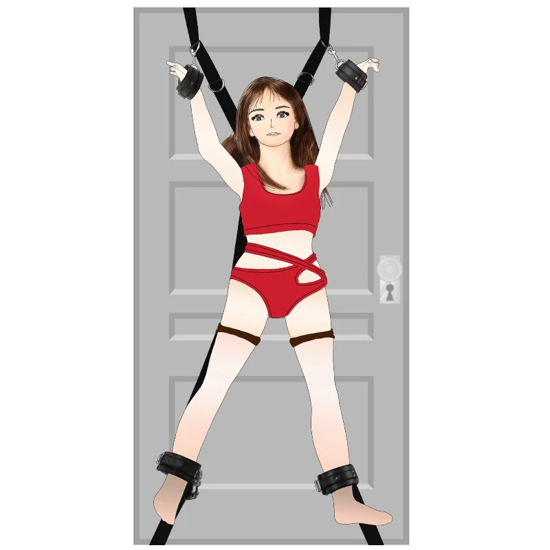 Регулируемый размер новый мягкий материал Черный OEM лента взрослые БДСМ игры игрушки дверной подвесной БДСМ бондаж