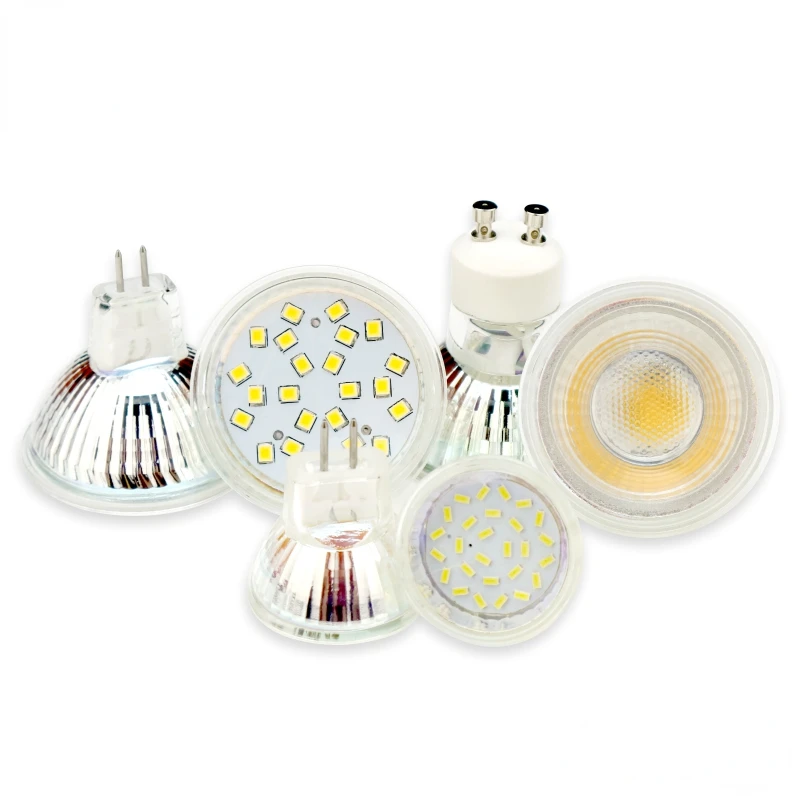 10pcs/lot 12V 220V MR16 GU 5.3 Lampada LED Bulb 3W 5W Bombillas  COB Lamp Spotlight Lampara  Spot Light 24/120 degree