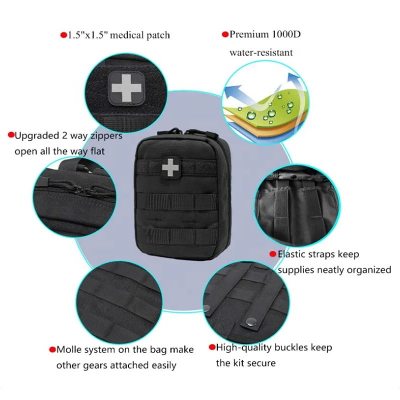 Outdoor Polyester Emergency Trauma Survival First Aid Kit Bag