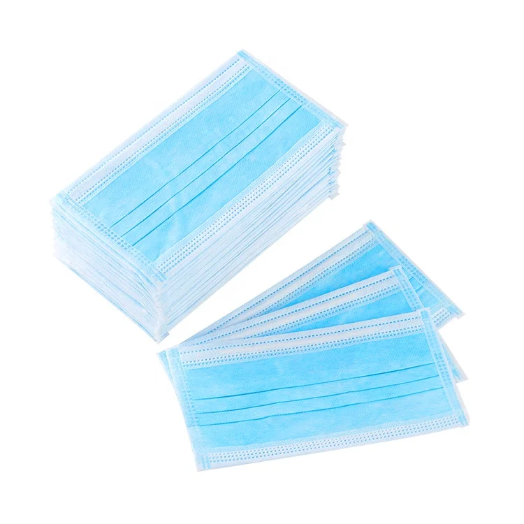 
Disposable Marks 3 Ply Face Mask Earloop Blue Non Woven Masker 3Ply Facemask Disposable Musk 