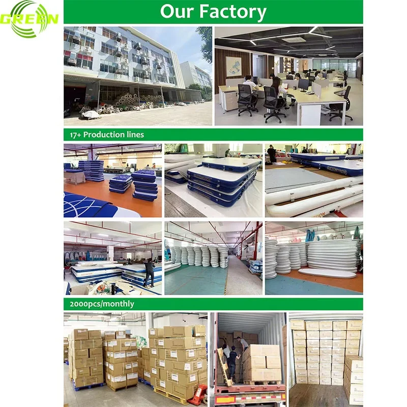 GREEN Inflatable dock deck inflatable floating platform float dock platform with ladder