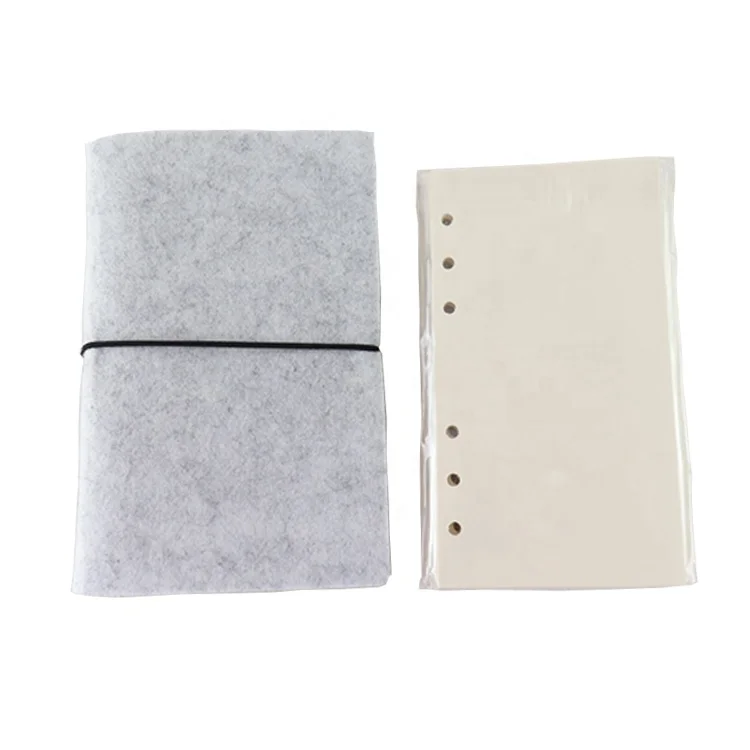 ISO9001China supplier promotional custom A4 A5 A6 wool felt cover handmade notebook binder diary felt notebook
