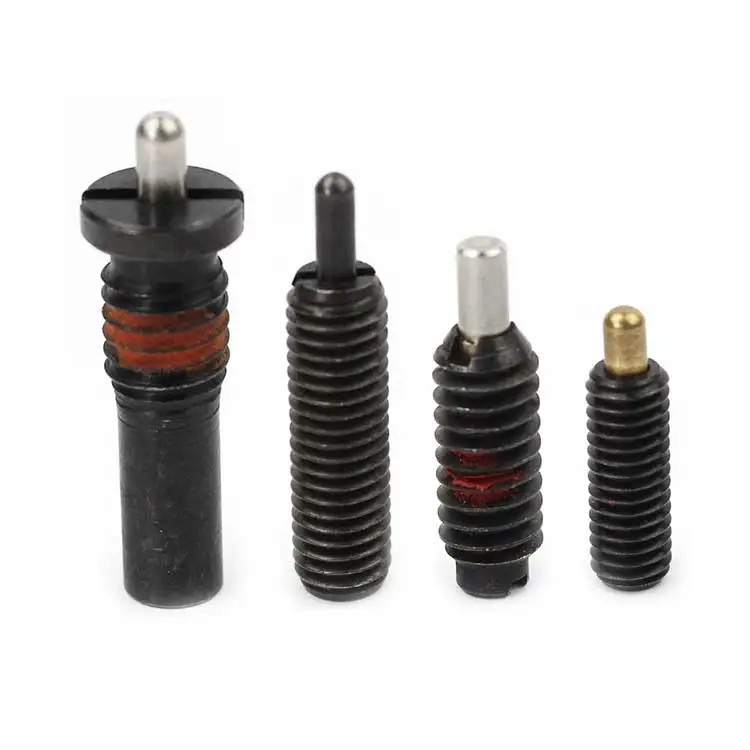 Custom stainless steel press fit ball nose spring plunger plain finishing long nose spring plunger for automation equipment