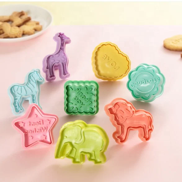 2022 New design thanksgiving gift 4pcs plunger embosser animals cookie biscuit fondant stamps