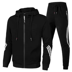 Mens Zip Up Hoodie Quantity Jogger Sets  New Drawstring Pullover Hoodies Mens Joggers Sweatpants Mens Tracksuit