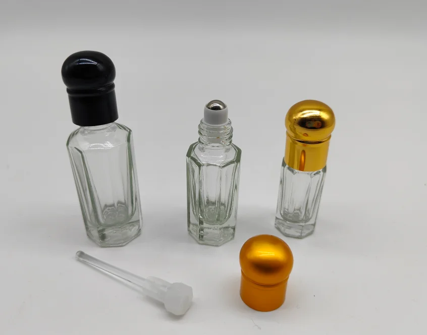Горячая Распродажа 2 мл 3 6 10 12 восьмиугольный стеклянный флакон для духов с роликовыми шариками эфирных масел пластиковым стеклом из нержавеющей стали