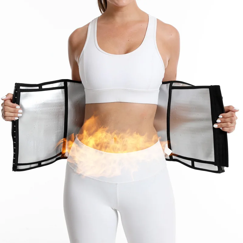 Sauna Waist Trimmer Belly Wrap Workout Sweat Band Abdominal Trainer Weight Loss Women Body Shaper Tummy Control Slimming Belt