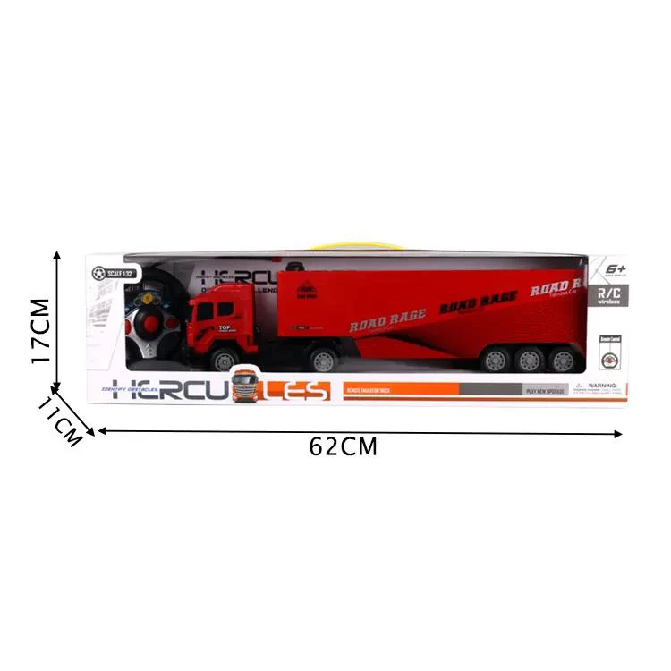 New Arrival Heavy Load Radio Control Toys Trucks Crane Car Rc 4 CH Container Truck Crane Made In China With Light